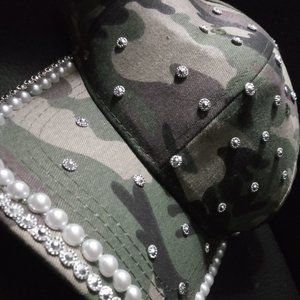 Camo and Pearls Cap